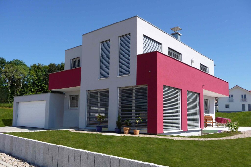 Einfamilienhaus mit Farbe
